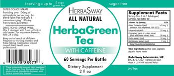 HerbaSway HerbaGreen Tea With Caffeine - supplement