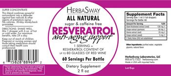 HerbaSway Resveratrol Anti-Aging Support - supplement