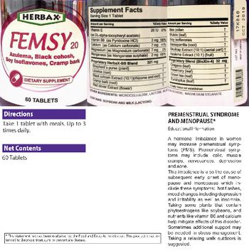 Herbax Femsy 20 - supplement