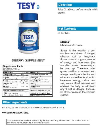 Herbax Tesy 9 - supplement