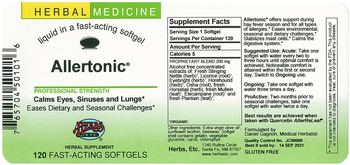 Herbs Etc. Allertonic - herbal supplement