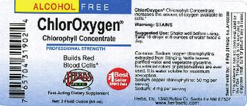 Herbs Etc. ChlorOxygen Chlorophyll Concentrate Alcohol Free - fastacting supplement