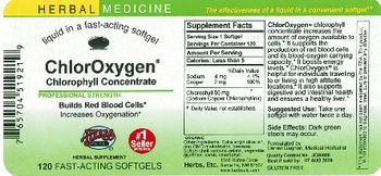 Herbs Etc. ChlorOxygen Chlorophyll Concentrate Softgels - herbal supplement