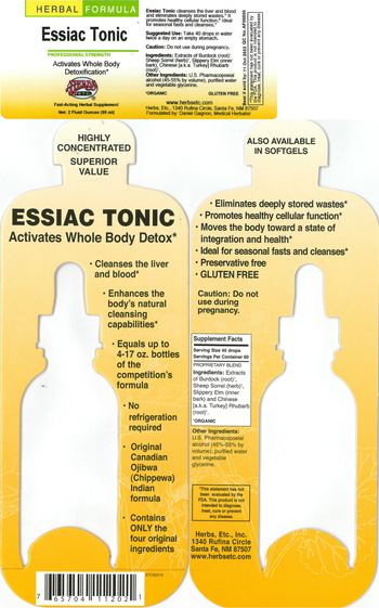 Herbs Etc. Essiac Tonic - fastacting herbal supplement