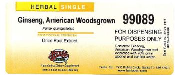 Herbs Etc. Ginseng, American Woodsgrown - fastacting supplement