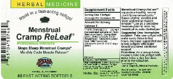 Herbs Etc. Menstrual Cramp ReLeaf - herbal supplement