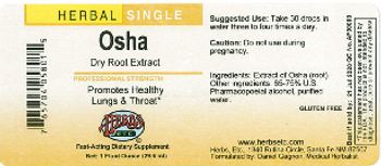 Herbs Etc. Osha - fastacting supplement