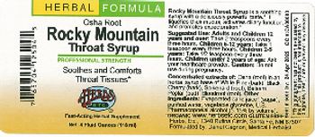 Herbs Etc. Osha Root Rocky Mountain Throat Syrup - fastacting herbal supplement
