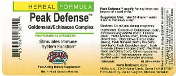 Herbs Etc. Peak Defense - fastacting herbal supplement