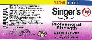 Herbs Etc. Singer's Saving Grace Professional Strength Soothing Throat Spray - fastacting supplement