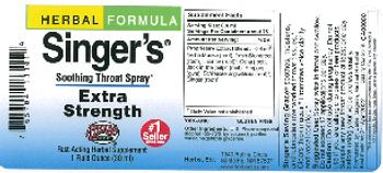 Herbs Etc. Singer's Soothing Throat Spray Extra Strength - fastacting herbal supplement