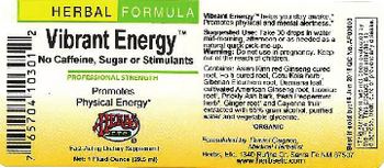 Herbs Etc. Vibrant Energy - herbal supplement