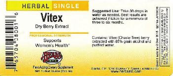 Herbs Etc. Vitex Dry Berry Extract - fastacting supplement