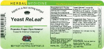 Herbs Etc. Yeast ReLeaf - supplement