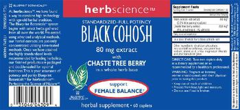 Herbscience Black Cohosh 80 mg extract - herbal supplement