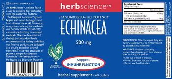 Herbscience Echinacea 500 mg - herbal supplement