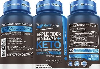 Herbtonics Apple Cider Vinegar + Keto - supplement