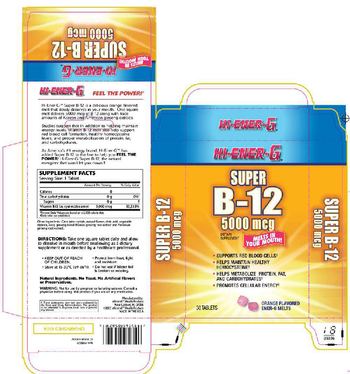 Hi-Ener-G Super B-12 5000 mcg - supplement