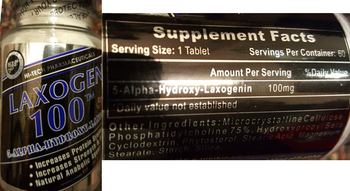 Hi-Tech Pharmaceuticals Laxogenin 100 - supplement