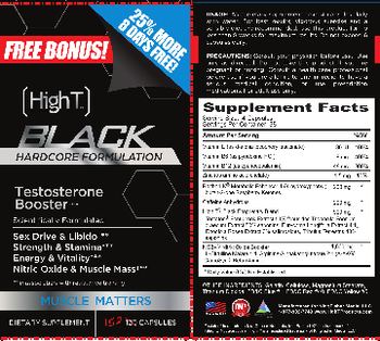 High T High T Black Hardcore Formulation - supplement