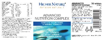 Higher Nature Advanced Nutrition Complex - food supplement