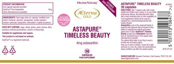 Higher Nature Aeterna Gold Astapure Timeless Beauty - food supplement