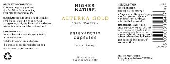 Higher Nature Aeterna Gold Astaxanthin Capsules - food supplement