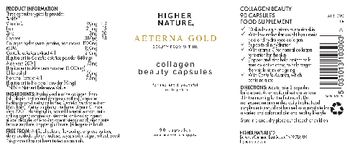 Higher Nature Aeterna Gold Collagen Beauty Capsules - food supplement