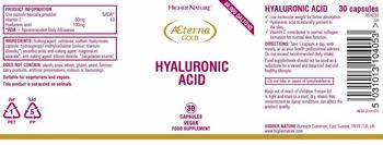 Higher Nature Aeterna Gold Hyaluronic Acid - food supplement