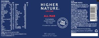 Higher Nature All Man - food supplement