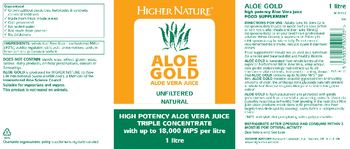 Higher Nature Aloe Gold - food supplement