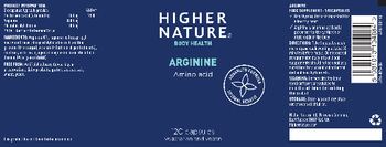 Higher Nature Arginine - food supplement