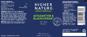 Higher Nature Astaxanthin & Black Currant - food supplement