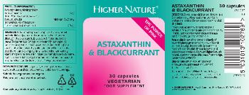 Higher Nature Astaxanthin & Black Currant - food supplement