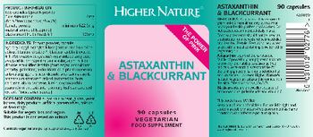 Higher Nature Astaxanthin & Black Currant - food supplement