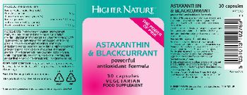 Higher Nature Astaxanthin & Black Currant - food supplement