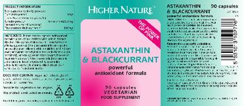 Higher Nature Astaxanthin & Black Currant - food supplement