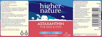 Higher Nature Astaxanthin - food supplement