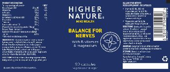 Higher Nature Balance For Nerves - food supplement