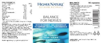 Higher Nature Balance For Nerves - food supplement