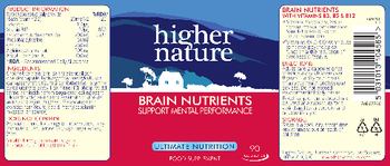 Higher Nature Brain Nutrients - food supplement