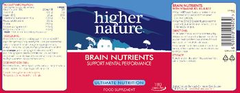 Higher Nature Brain Nutrients - food supplement