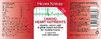 Higher Nature Cardio Heart Nutrients - food supplement