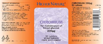 Higher Nature Chromium 200 mcg - food supplement