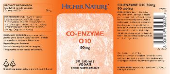 Higher Nature Co-Enzyme Q10 30 mg - food supplement