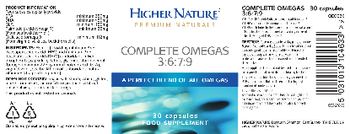 Higher Nature Complete Omegas 3:6:7:9 - food supplement