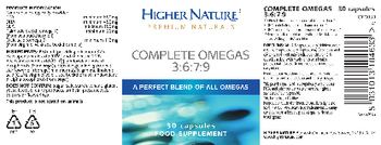 Higher Nature Complete Omegas 3:6:7:9 - food supplement