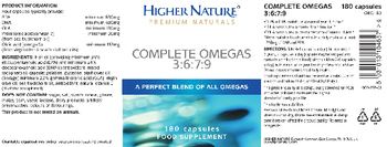 Higher Nature Complete Omegas 3:6:7:9 - food supplement