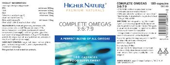 Higher Nature Complete Omegas 3:6:7:9 - food supplement