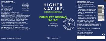 Higher Nature Complete Omegas 3:6:7:9 - food supplement